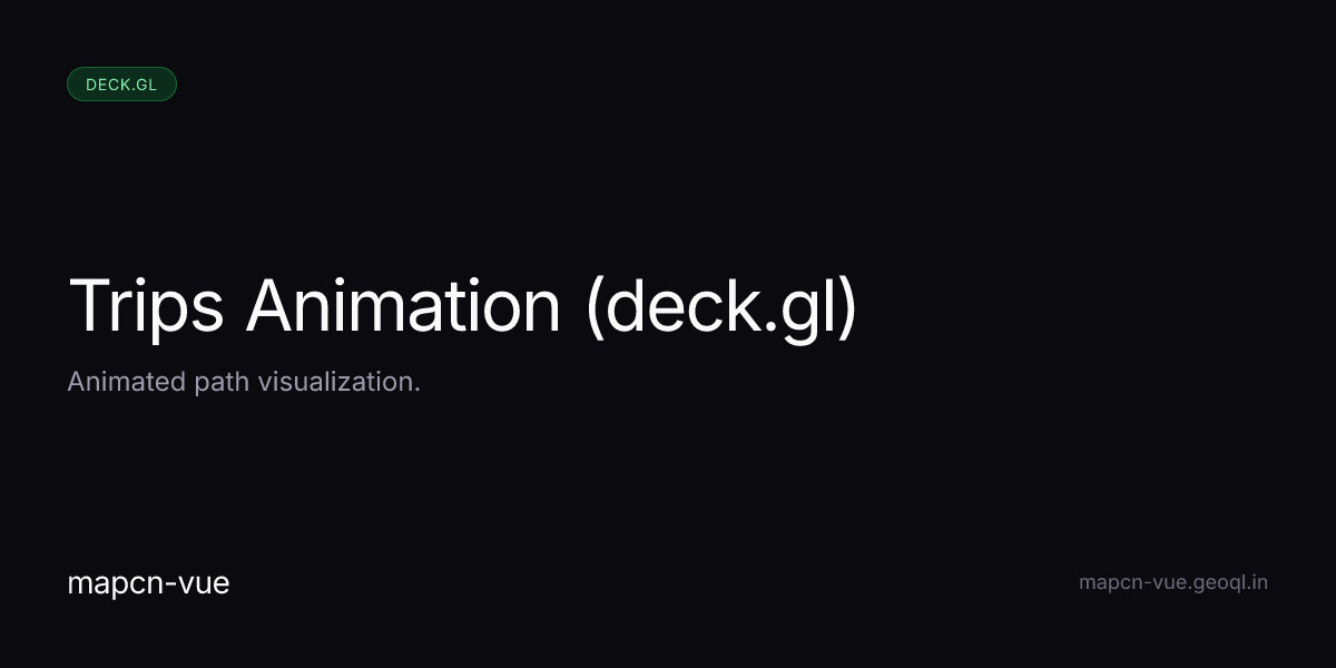 Trips Animation (deck.gl) - mapcn-vue Examples